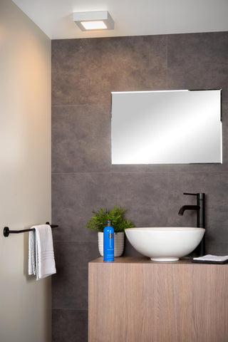 BRICE-LED - Plafonnière Badkamer - LED Dimb. - 1x15W 3000K - IP44 - Wit