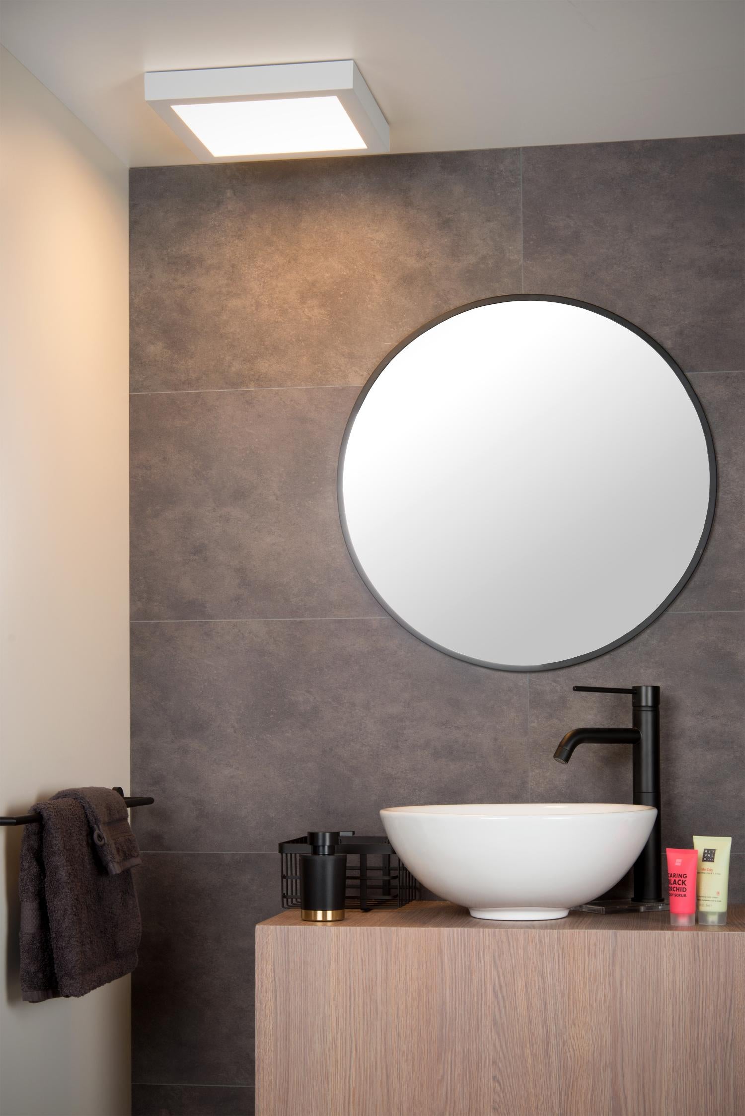 BRICE-LED - Ceiling light Bathroom - LED Dimmable - 1x30W 3000K - IP44 - White
