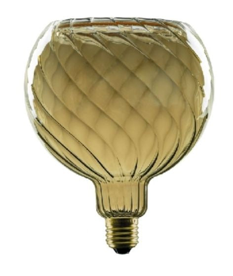 LED Floating globe 150 twisted smoke grey E27 6W