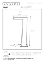 TEXAS - Lampe socle - LED - 1x7W 3000K - IP54 - Anthracite