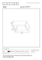 GOA - Applique murale Intérieur/Extérieur - LED - 1x10W 3000K - IP54 - Anthracite