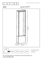 GOA - Lampe socle - LED - 1x10W 3000K - IP54 - Anthracite