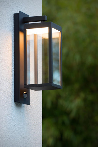CLAIRETTE - Applique murale Intérieur/Extérieur - LED - 1x13W 3000K - IP54 - Détecteur de mouvement et jour/nuit - Anthracite