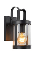 LINDELO - Wandlamp Binnen/Buiten - 1xE27 - IP23 - Zwart