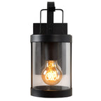 LINDELO - Wandlamp Binnen/Buiten - 1xE27 - IP23 - Zwart