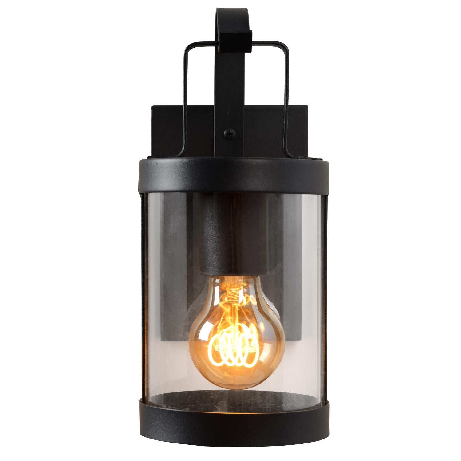 LINDELO - Wandlamp Binnen/Buiten - 1xE27 - IP23 - Zwart