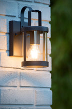 LINDELO - Wandlamp Binnen/Buiten - 1xE27 - IP23 - Zwart