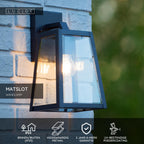 MATSLOT - Applique murale Intérieur/Extérieur - 1xE27 - IP23 - Noir