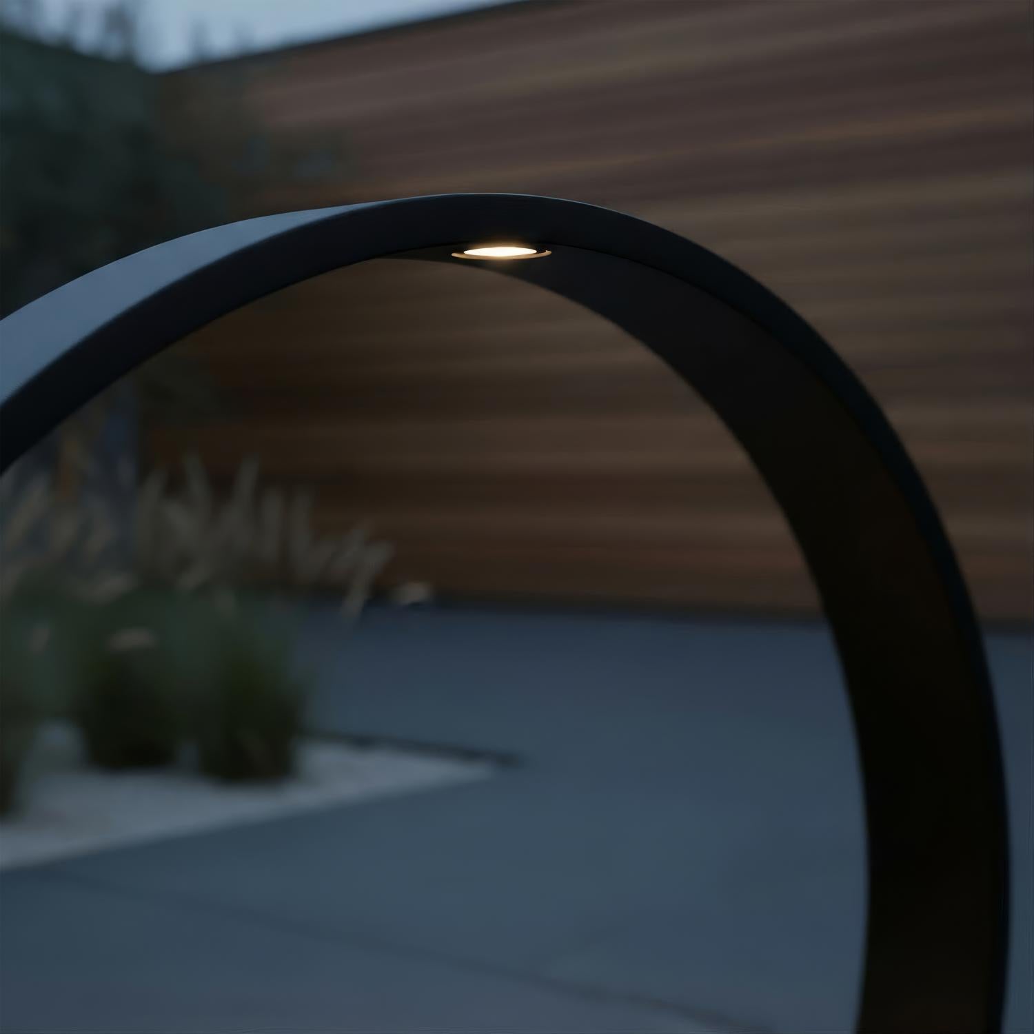 JEREL - Lampe socle - Ø 40 cm - LED - 1x5W 3000K - IP54 - Noir