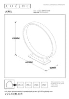 JEREL - Lampe socle - Ø 40 cm - LED - 1x5W 3000K - IP54 - Noir