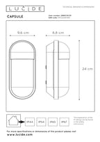 CAPSULE - Wandlamp Binnen/Buiten - 1xE27 - IP54 - Wit