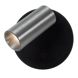 TONI - Oplaadbare Wandspot / Wandlamp - Accu/Batterij - Ø 8,1 cm - LED Dimb. - CCT - 1x2W 2700K/4000K - Magnetisch - Grijs ijzer