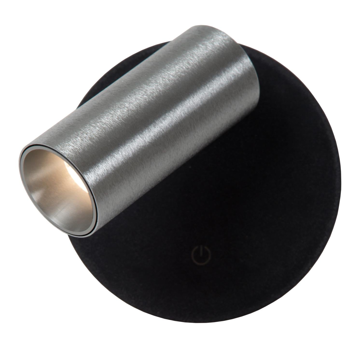 TONI - Oplaadbare Wandspot / Wandlamp - Accu/Batterij - Ø 8,1 cm - LED Dimb. - CCT - 1x2W 2700K/4000K - Magnetisch - Grijs ijzer