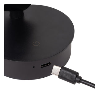 TONI - Oplaadbare Wandspot / Wandlamp - Accu/Batterij - Ø 8,1 cm - LED Dimb. - CCT - 1x2W 2700K/4000K - Magnetisch - Zwart