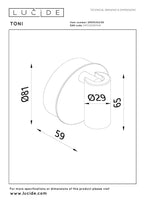 TONI - Oplaadbare Wandspot / Wandlamp - Accu/Batterij - Ø 8,1 cm - LED Dimb. - CCT - 1x2W 2700K/4000K - Magnetisch - Zwart
