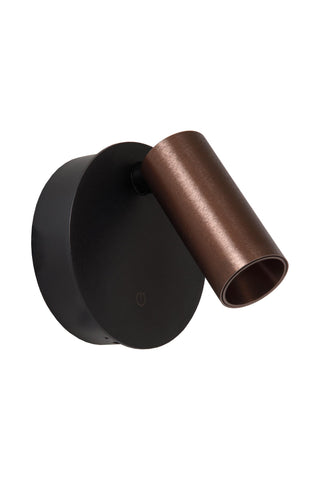 TONI - Oplaadbare Wandspot / Wandlamp - Accu/Batterij - Ø 8,1 cm - LED Dimb. - CCT - 1x2W 2700K/4000K - Magnetisch - Koffie