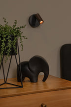TONI - Oplaadbare Wandspot / Wandlamp - Accu/Batterij - Ø 8,1 cm - LED Dimb. - CCT - 1x2W 2700K/4000K - Magnetisch - Koffie