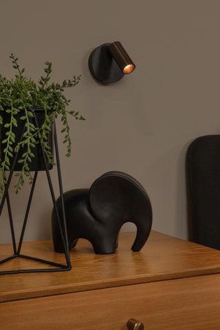 TONI - Oplaadbare Wandspot / Wandlamp - Accu/Batterij - Ø 8,1 cm - LED Dimb. - CCT - 1x2W 2700K/4000K - Magnetisch - Koffie