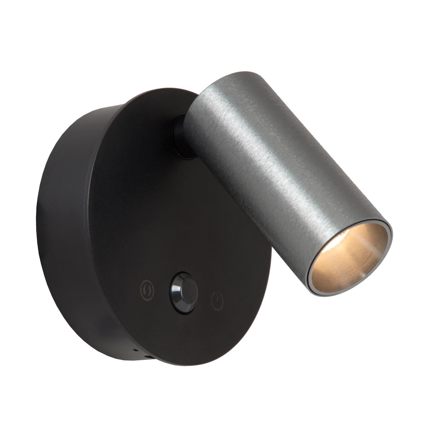 TONI - Rechargeable wall spot / wall light - Battery - Ø 8.1 cm - LED Dimmable - CCT - 1x2W 2700K/4000K - Motion sensor (can be switched off) - Magnetic - Iron grey