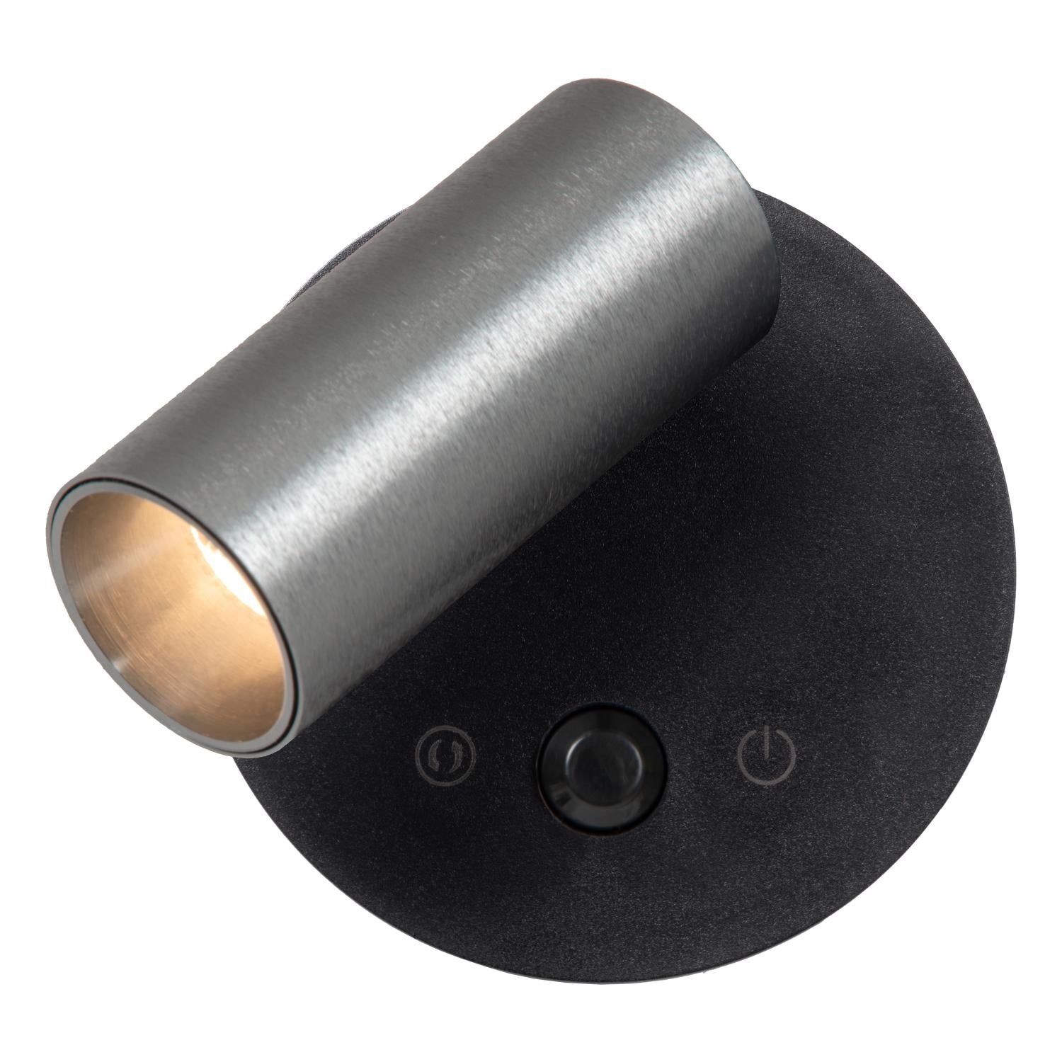 TONI - Rechargeable wall spot / wall light - Battery - Ø 8.1 cm - LED Dimmable - CCT - 1x2W 2700K/4000K - Motion sensor (can be switched off) - Magnetic - Iron grey