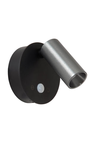 TONI - Rechargeable wall spot / wall light - Battery - Ø 8.1 cm - LED Dimmable - CCT - 1x2W 2700K/4000K - Motion sensor (can be switched off) - Magnetic - Iron grey