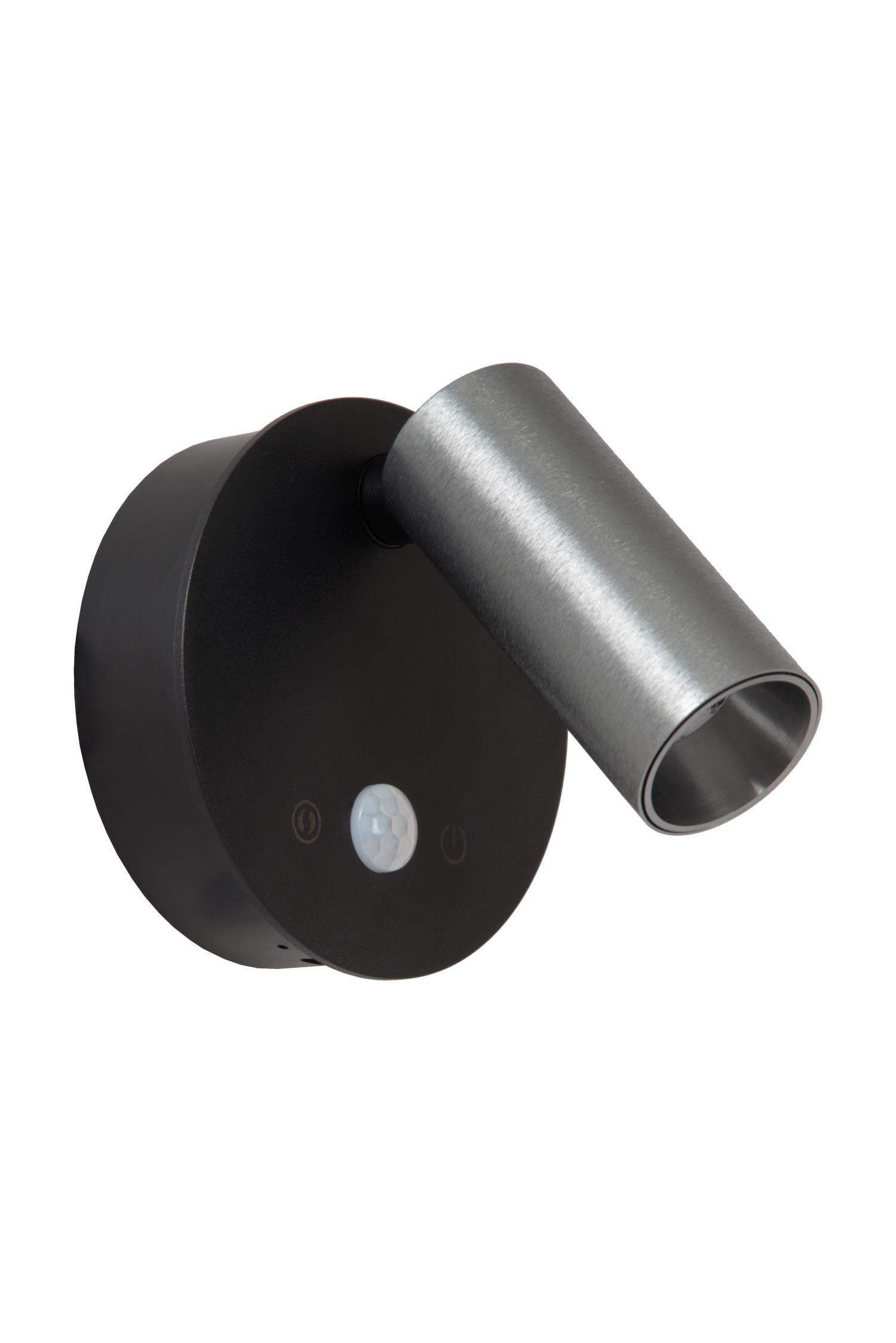 TONI - Rechargeable wall spot / wall light - Battery - Ø 8.1 cm - LED Dimmable - CCT - 1x2W 2700K/4000K - Motion sensor (can be switched off) - Magnetic - Iron grey