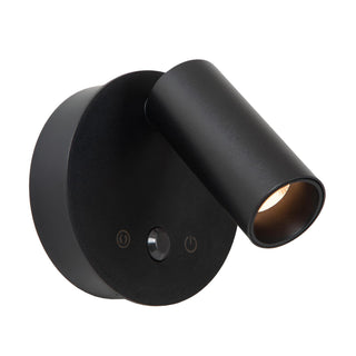 TONI - Oplaadbare Wandspot / Wandlamp - Accu/Batterij - Ø 8,1 cm - LED Dimb. - CCT - 1x2W 2700K/4000K - Bewegingssensor (uitschakelbaar) - Magnetisch - Zwart