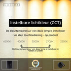 TONI - Oplaadbare Wandspot / Wandlamp - Accu/Batterij - Ø 8,1 cm - LED Dimb. - CCT - 1x2W 2700K/4000K - Bewegingssensor (uitschakelbaar) - Magnetisch - Zwart