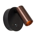 TONI - Spot mural / Applique murale rechargeable - Batterie/Pile - Ø 8,1 cm - LED Var. - CCT - 1x2W 2700K/4000K - Détecteur de mouvement (désactivable) - Magnétique - Café