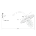 Wandlamp buiten Elébase Wall 45°, brons
