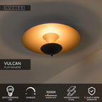 VULCAN - Plafonnière - Ø 35 cm - LED Dimb. - 1x9W 3000K - Zwart