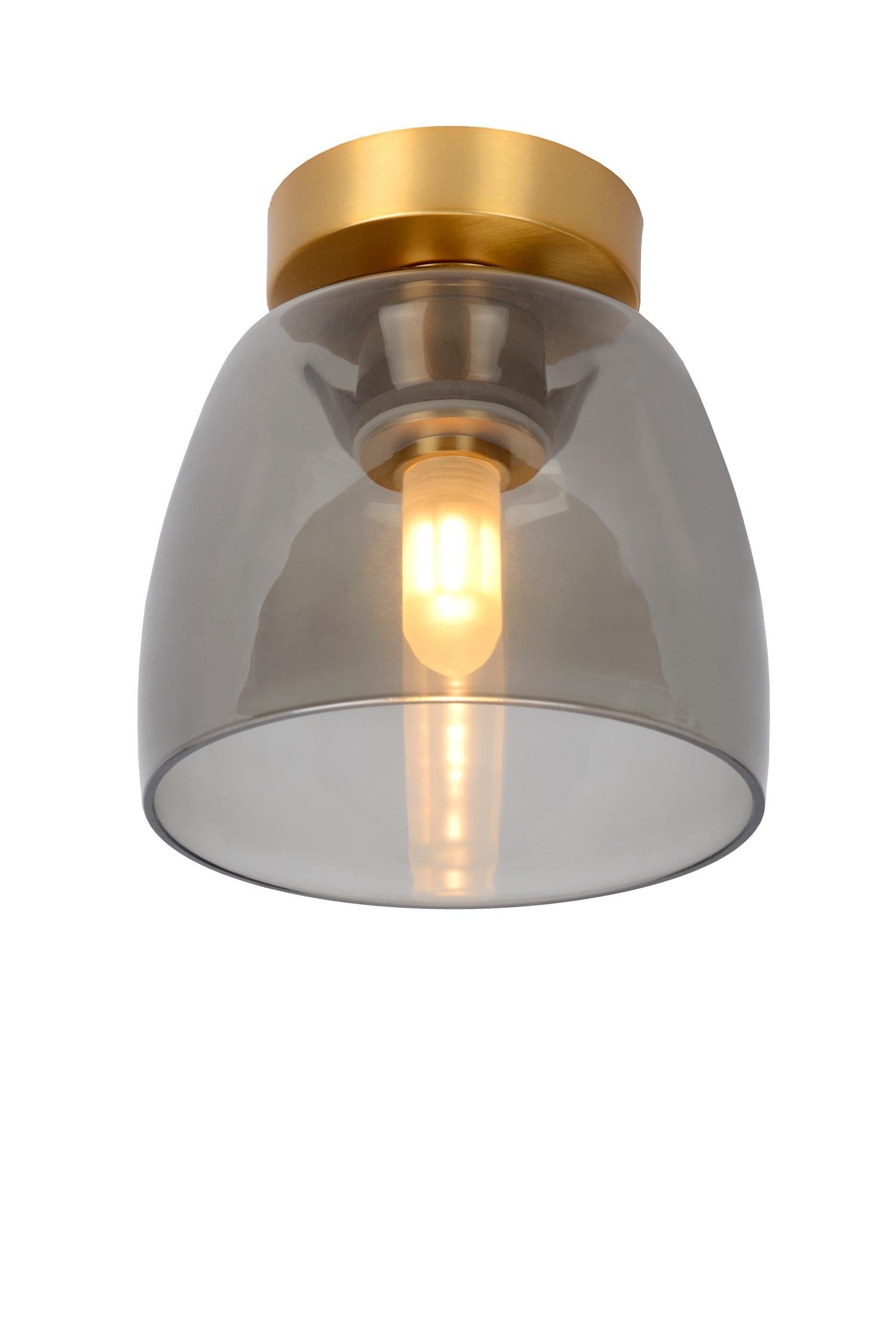 TYLER - Plafonnier Salle de bain - Ø 16,1 cm - 1xG9 - IP44 - Or mat / Laiton