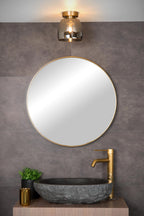 TYLER - Plafonnier Salle de bain - Ø 16,1 cm - 1xG9 - IP44 - Or mat / Laiton