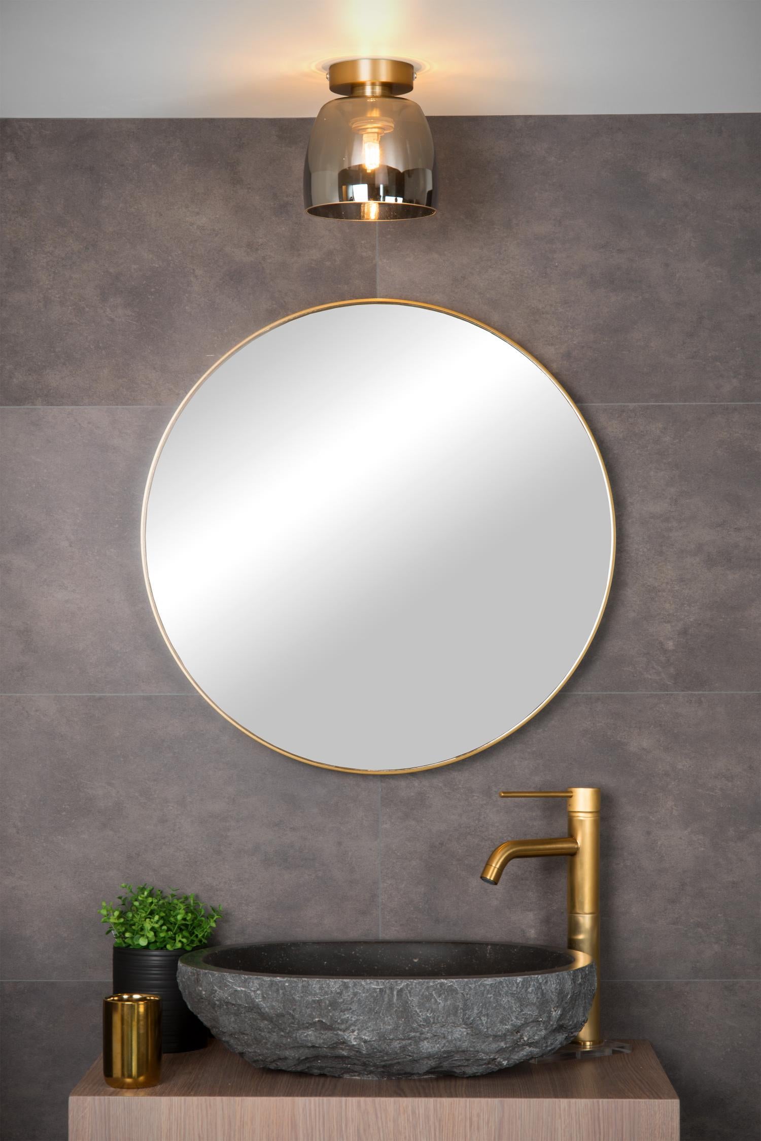 TYLER - Plafonnier Salle de bain - Ø 16,1 cm - 1xG9 - IP44 - Or mat / Laiton