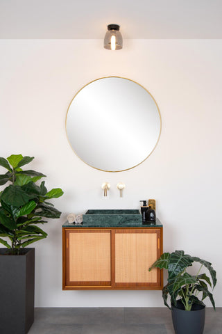 TYLER - Plafonnière Badkamer - Ø 16,1 cm - 1xG9 - IP44 - Zwart