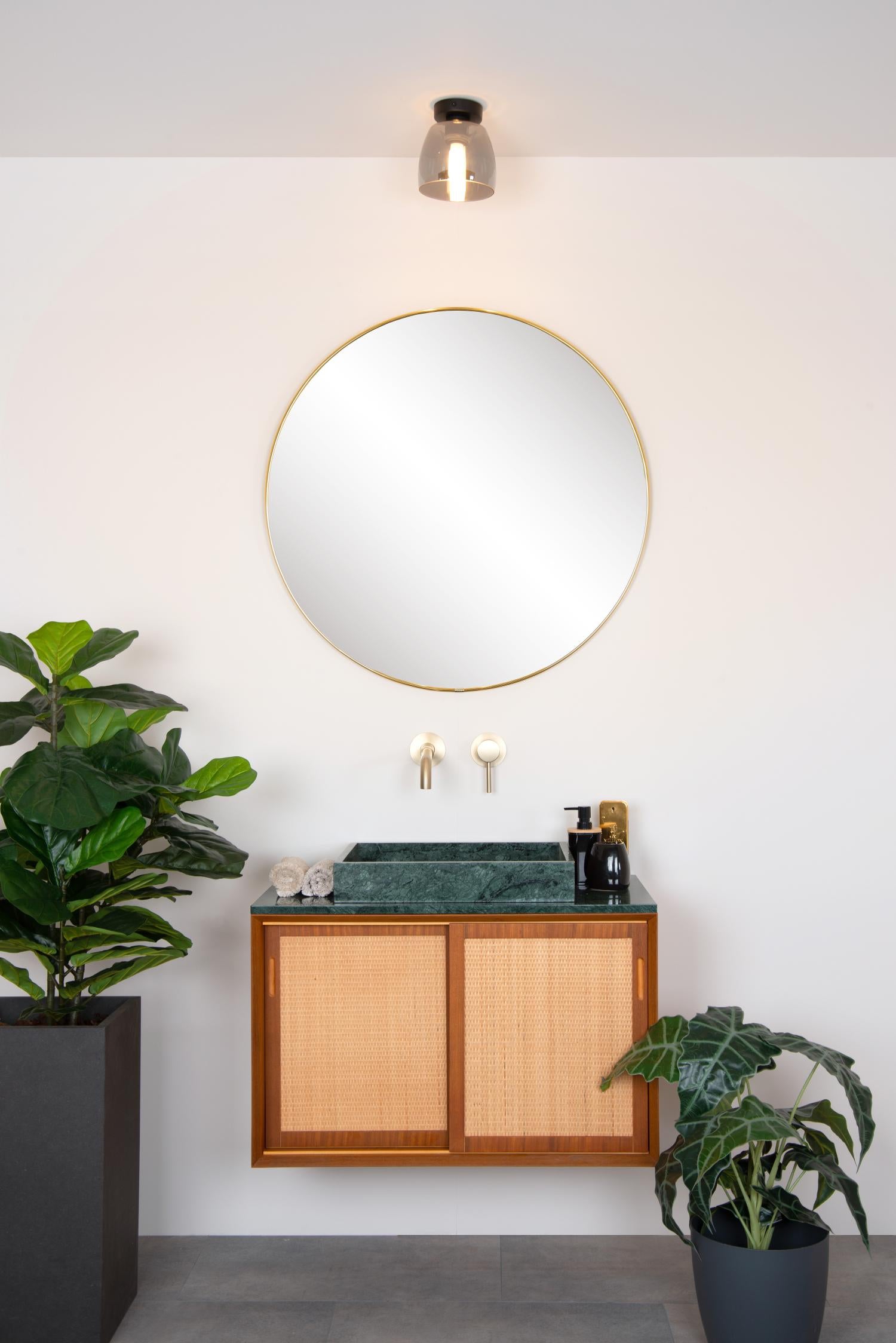 TYLER - Plafonnière Badkamer - Ø 16,1 cm - 1xG9 - IP44 - Zwart