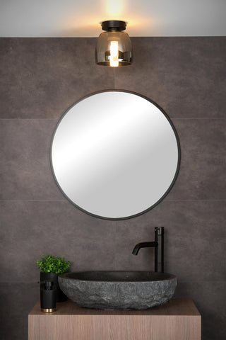 TYLER - Plafonnière Badkamer - Ø 16,1 cm - 1xG9 - IP44 - Zwart