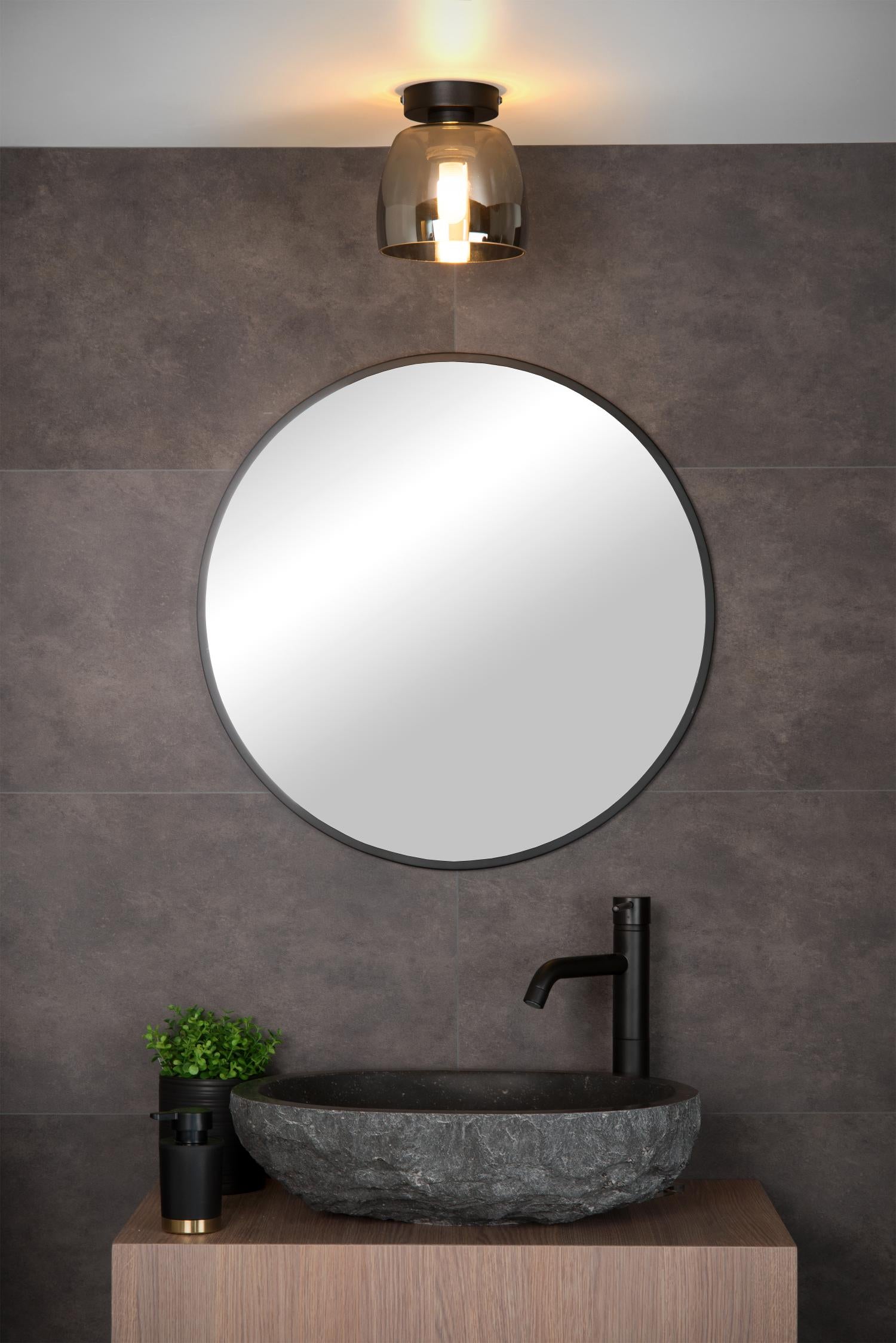 TYLER - Plafonnière Badkamer - Ø 16,1 cm - 1xG9 - IP44 - Zwart