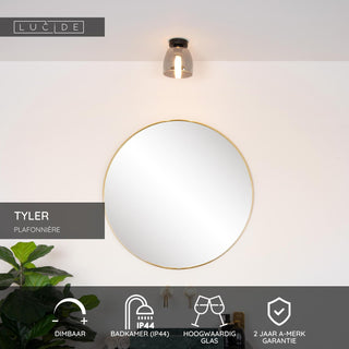TYLER - Plafonnière Badkamer - Ø 16,1 cm - 1xG9 - IP44 - Zwart