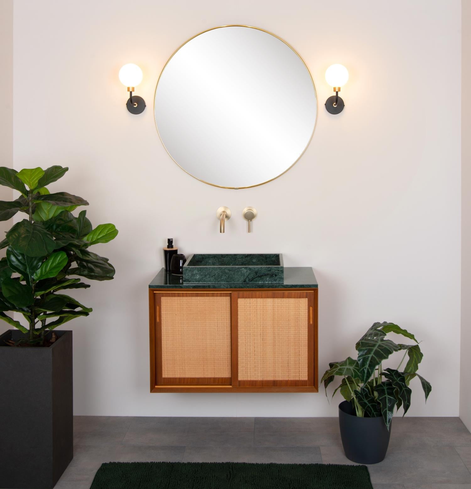 BEREND - Applique murale Salle de bain - 1xG9 - IP44 - Noir