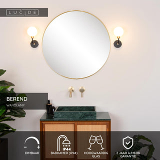 BEREND - Applique murale Salle de bain - 1xG9 - IP44 - Noir