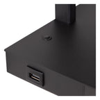 GREGORY - Bedlamp / Wandlamp - 1xE27 - Met USB oplaadpunt - Zwart