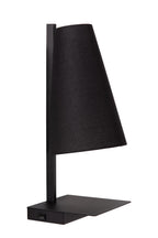 GREGORY - Bedlamp / Wandlamp - 1xE27 - Met USB oplaadpunt - Zwart