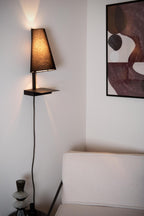 GREGORY - Bedlamp / Wandlamp - 1xE27 - Met USB oplaadpunt - Zwart