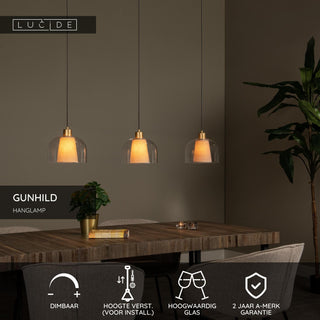 GUNHILD - Suspension - 3xE27 - Transparent