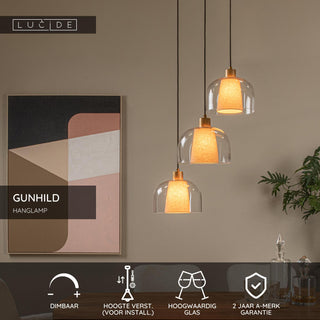 GUNHILD - Suspension - 3xE27 - Transparent