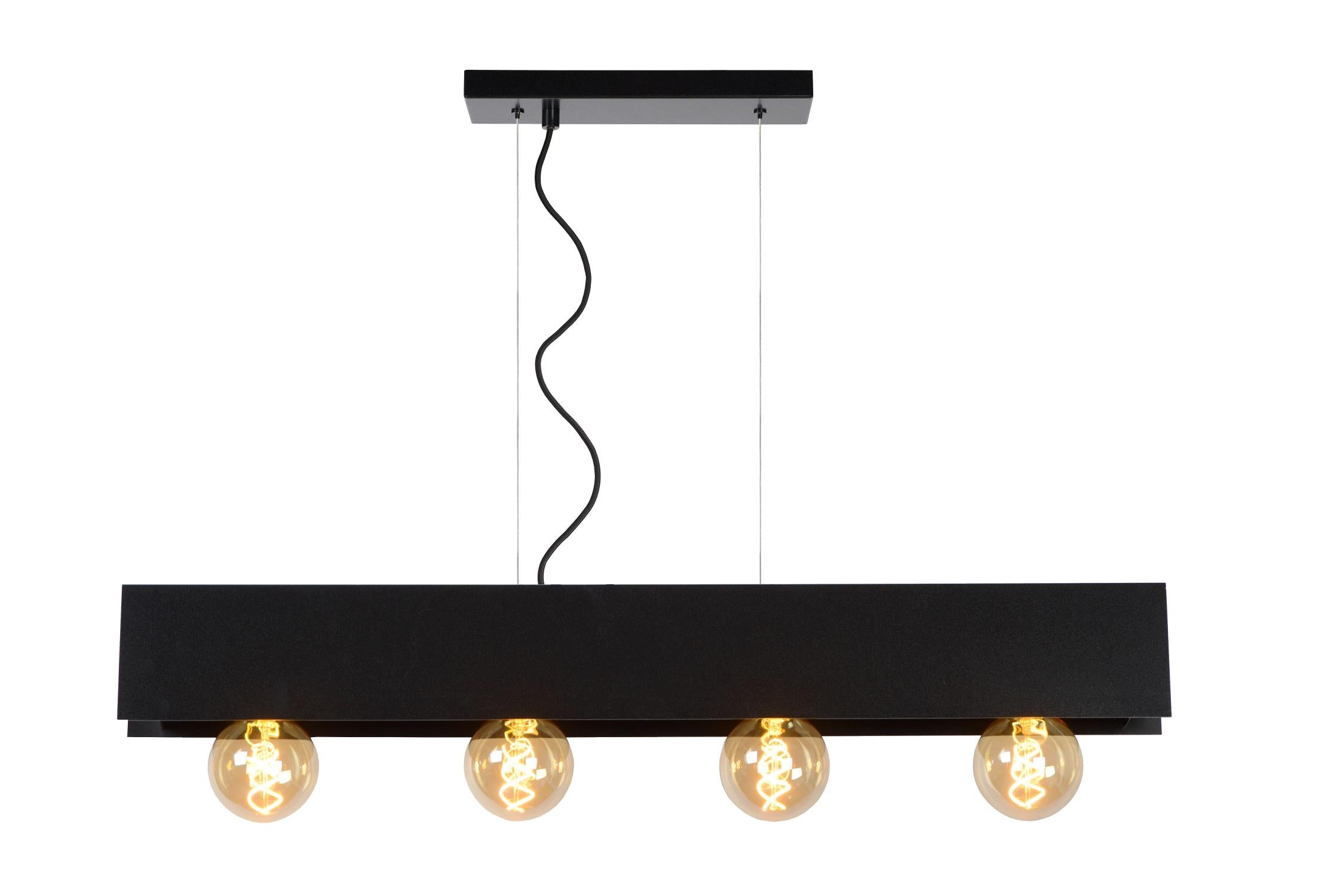SURTUS - Pendant light - 4xE27 - Black