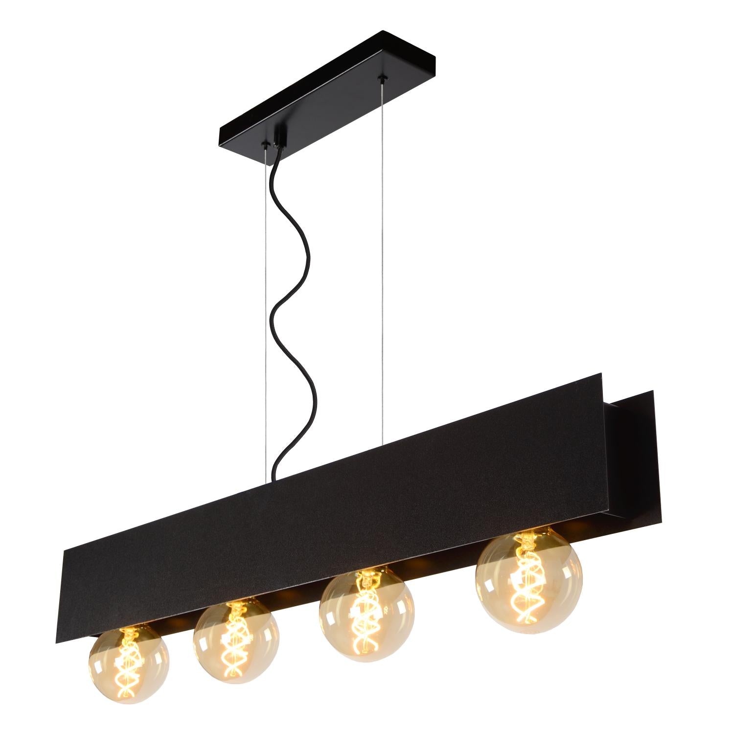 SURTUS - Pendant light - 4xE27 - Black