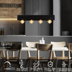 SURTUS - Pendant light - 4xE27 - Black