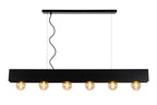 SURTUS - Hanglamp - 6xE27 - Zwart